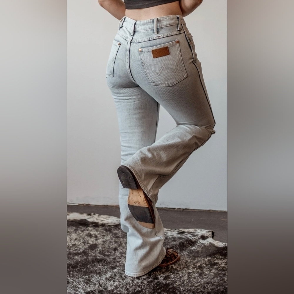 Wrangler Bootcut Classic Gray Women's Jeans Sz 9/10 X 30 Barncore Western Sku20